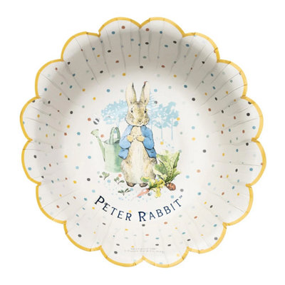 Peter Rabbit Clic Dotted Party Bowl (Pack Of 8) White/multicoloured (One Size) from B&Q