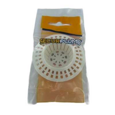 Securplumb Plastic Sink Strainer White (38mm) from B&Q