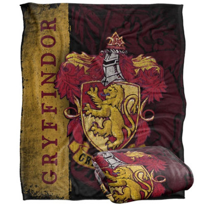 Harry Potter Gryffindor Crest Blanket Multicoloured (One Size) from B&Q