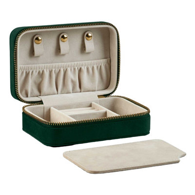 Bagbase Velvet Travel Jewellery Box Dark Emerald (One Size) from B&Q