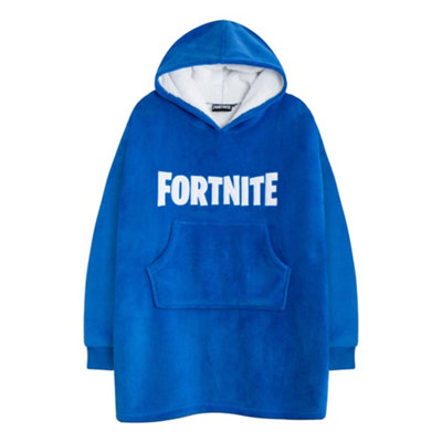 Fortnite Childrens/kids Character Blanket Hoodie Blue (One Size) from B&Q