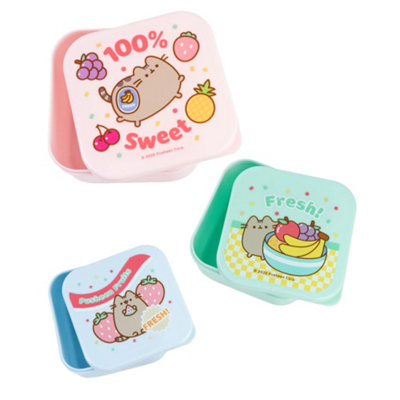 Pusheen Fresh Fruits Snack Pot (Pack Of 3) Multicoloured (One Size) from B&Q