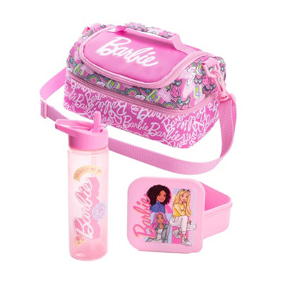 Barbie Girls Stronger Together Lunch Bag Set (Pack Of 3) Pink (One Size) from B&Q