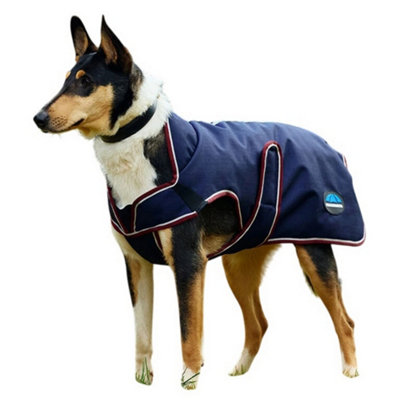 Weatherbeeta Comfitec Premier Deluxe Waterproof Dog Coat Navy/burgundy (45Cm) from B&Q