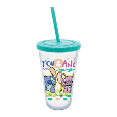 Lilo & Stitch Friends Cup With Straw Blue (One Size) from B&Q