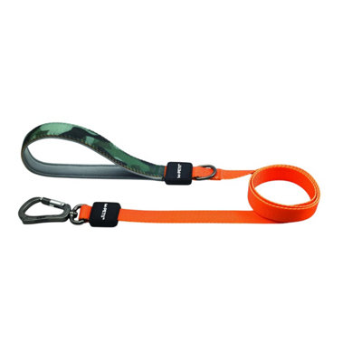 M-Pets Wild Jungle Dog Lead Black/orange (S-M) from B&Q