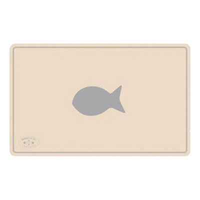 Banbury & Co Fish Dog Feeding Mat Cream (One Size) from B&Q