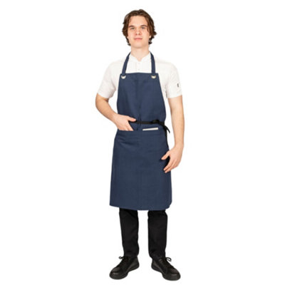  - Dennys Canvas Pocket Apron Navy (One Size)