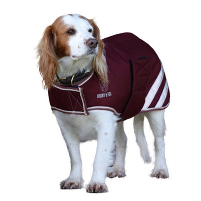 Digby & Fox Logo Waterproof Dog Coat Maroon (S-36Cm)