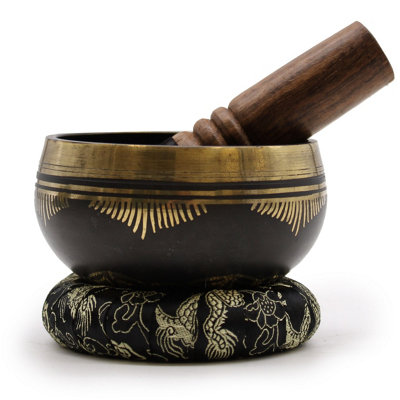 Flower Of Life Sing Bowl Set Gold from B&Q