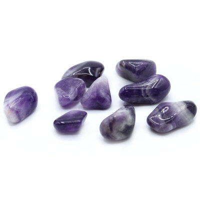 L Tumble Stones Amethyst Banded