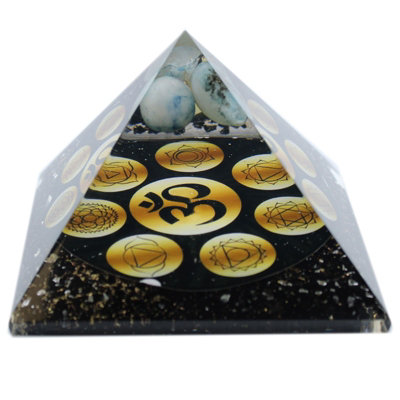 Midnight Om Chakra 90 mm Orgonite Pyramid from B&Q