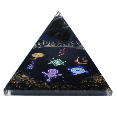 Midnight Reiki 90 mm Orgonite Pyramid from B&Q