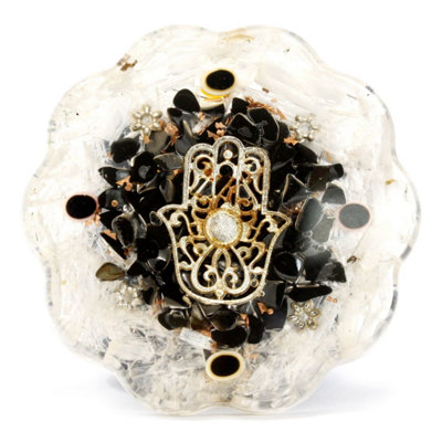  - Orgonite Desk Power Packs Hamsa With Sellonite Medium Multicolor