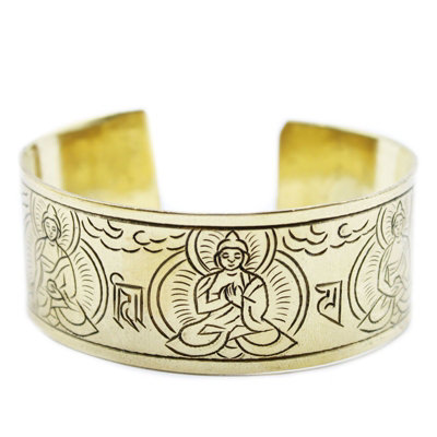 Brass Tibetan Bracelet Five Buddha from B&Q