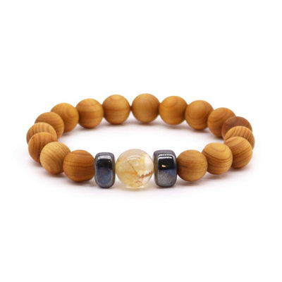 Cedarwood Solar Plexus Chakra Bangle With Citrine from B&Q