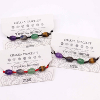 Chakra String Bracelet Beads Multicolor from B&Q