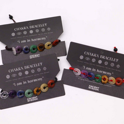 Chakra String Bracelet Mini Donuts Multicolor from B&Q