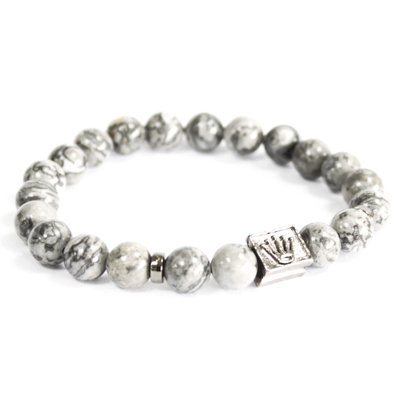 Crown Ingot / Agate Gemstone Bracelet from B&Q