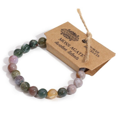 Elegant Moss Agate Power Bracelet For All from B&Q
