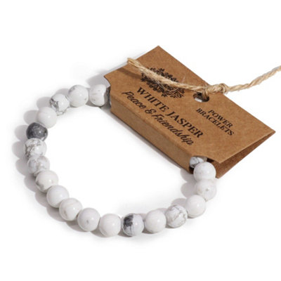 Elegant White Jasper Power Bracelet For All from B&Q
