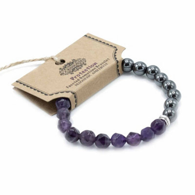 Faceted Gemstone Bracelet Magnetic Amethyst from B&Q
