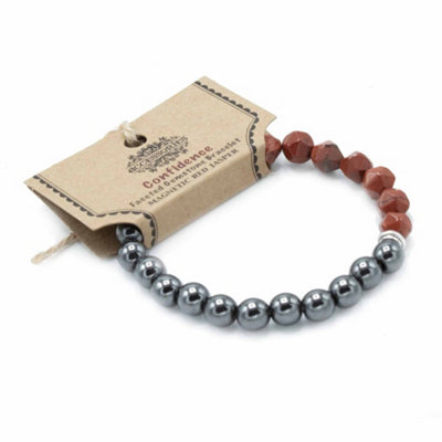 Faceted Gemstone Bracelet Magnetic Jasper from B&Q