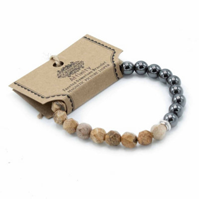 Faceted Gemstone Bracelet Magnetic Picture Jasper from B&Q