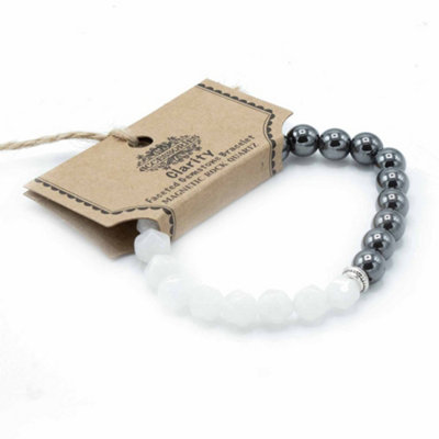 Faceted Gemstone Bracelet Magnetic Rock Quartz from B&Q