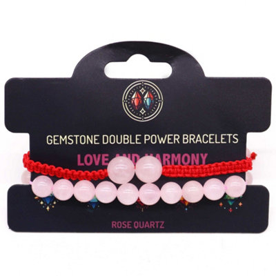Gemstone Double Power Bracelets Rose Quartz from B&Q