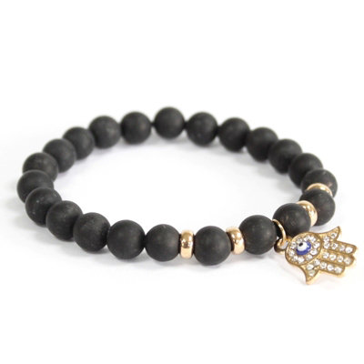Hamsa / Agate Gemstone Bracelet from B&Q