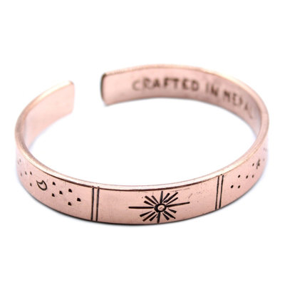 Inspiration Bracelet Copper SnriseGalaxyStarsEarth Maroon
