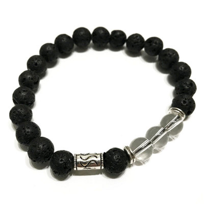 Lava Stone Bracelet Tribal Rock Quartz from B&Q