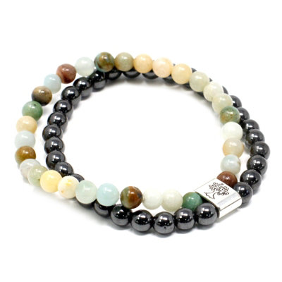 Magnetic Gemstone Bracelet Amazonite Multicolor