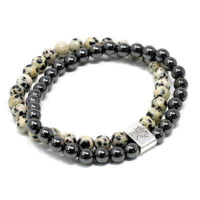 Magnetic Gemstone Bracelet Dalmation Jasper from B&Q