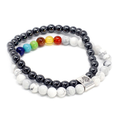 Magnetic Gemstone Bracelet Howlite Chakra