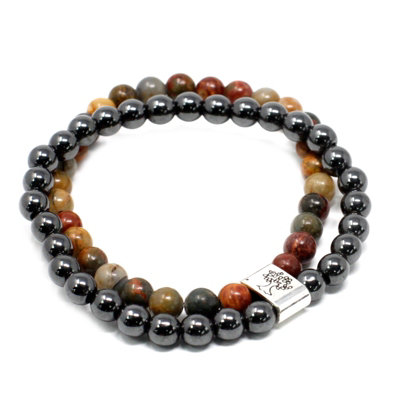 Magnetic Gemstone Bracelet Picasso Jasper from B&Q