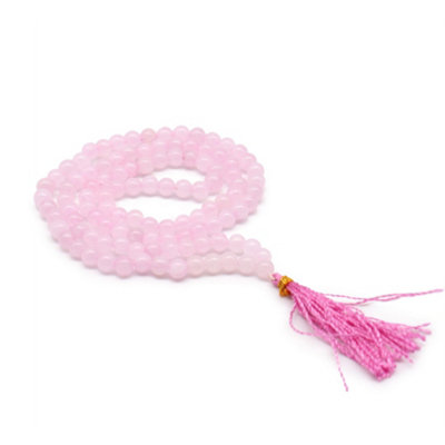 108 Bead Rose Quartz Mala For Japa Practice from B&Q