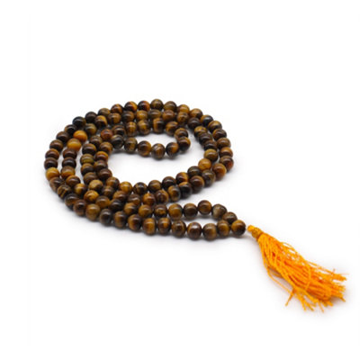 108 Bead Tiger Eye Gemstone Mala Beads from B&Q