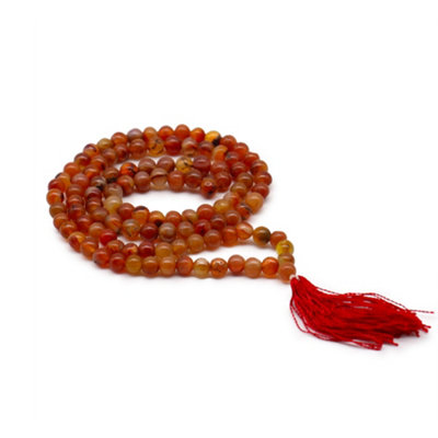108 Carnelian Gemstone Mala Beads For Japa from B&Q