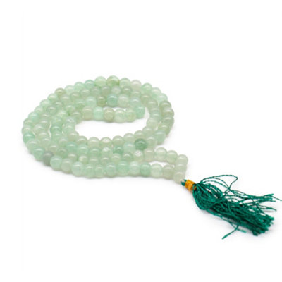 108 Green Aventurine Mala Beads For Japa from B&Q