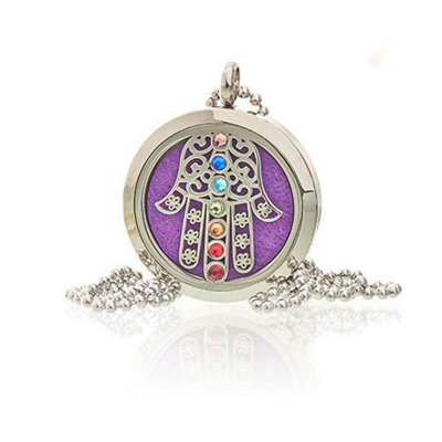 Aromatherapy Jewellery Necklace Hamsa Chakra 30mm from B&Q