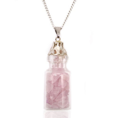 Bottled Gemstones Necklace Rose Quartz from B&Q