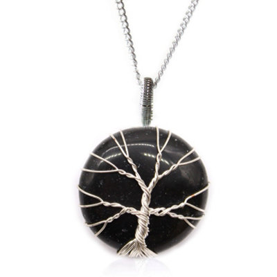 Tree Of Life Gemstone Necklace Onyx from B&Q