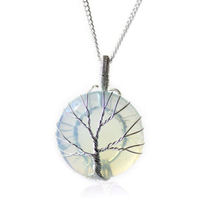 Tree Of Life Gemstone Necklace Opalite from B&Q