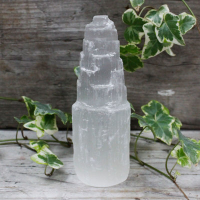 Unique Natural Selenite Healing Tower 15Cm from B&Q