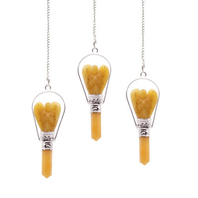  - Angel Pendulum With Ring Quartz