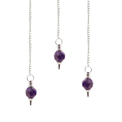 Facted Gemstone Pendulum Amethyst from B&Q