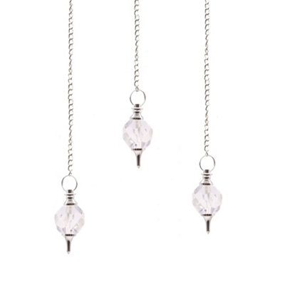 Facted Gemstone Pendulum Rock Quartz from B&Q