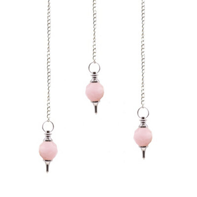 Facted Gemstone Pendulum Rose Quartz from B&Q